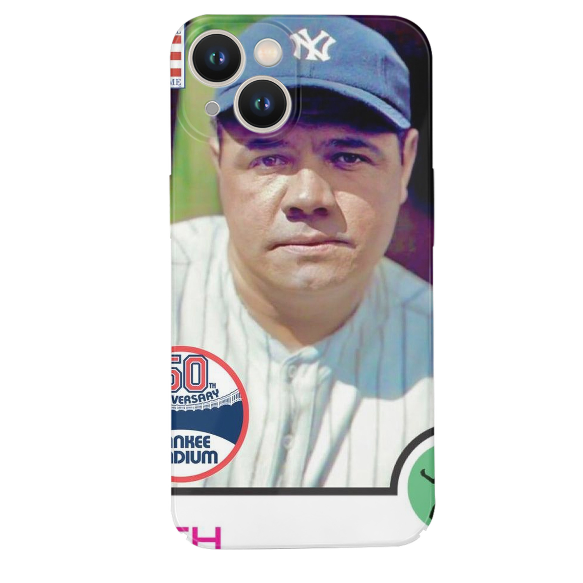 Babe Ruth 40 IPhone 14 Series Full-Cover Hard Case – Shockproof With Raised Camera Protection – Precise Cutouts, Wireless Charging Compatible – Durable, Anti-Yellowing, Easy To Clean